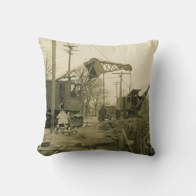 Coussin Constructeur de grue du Nord-Ouest Biggs Construct (Recto)