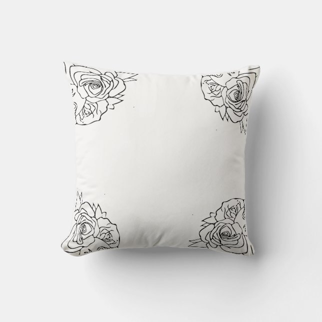 Coussin contemporain de fleur (Recto)