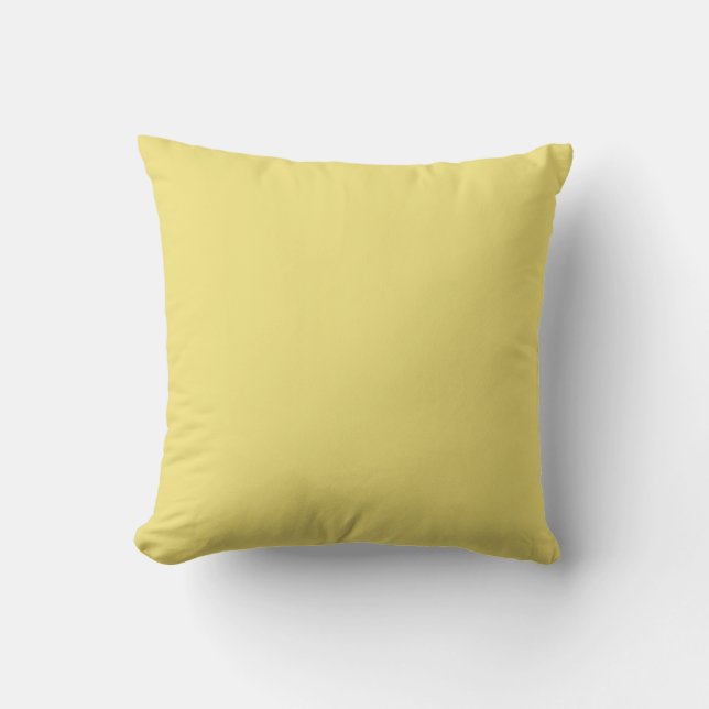 Coussin Contemporain Elégant Pale Jaune clair Couleur Soli (Recto)