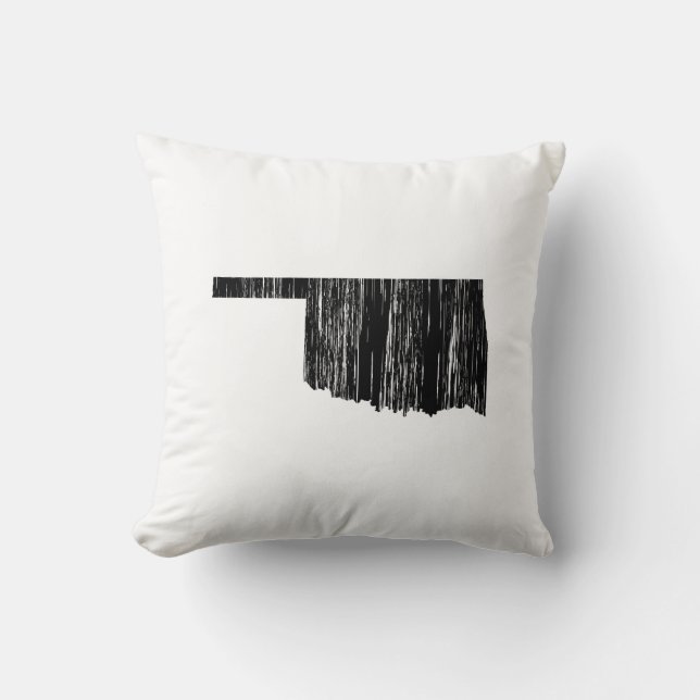 Coussin Contour affligé d'état de l'Oklahoma (Recto)