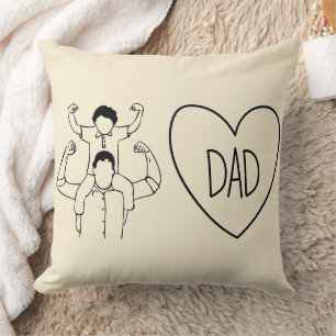 Coussin Contour de cœur de selle sur l'épaule de papa fort