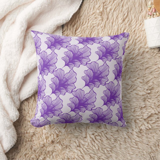 Coussin Contour des pétales violets (Couverture)