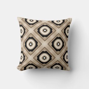 Coussin Contraste diamant noir et beige