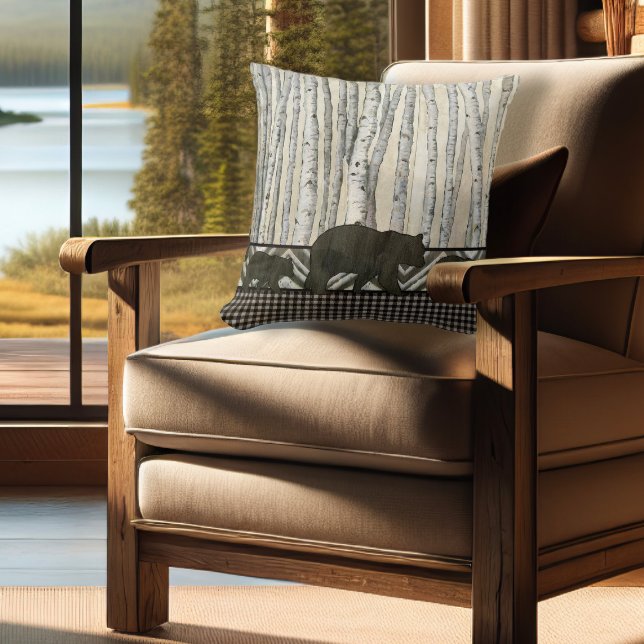 Coussin Contrôle de plaid de bûcheron de CUB d'ours de (Créateur téléchargé)