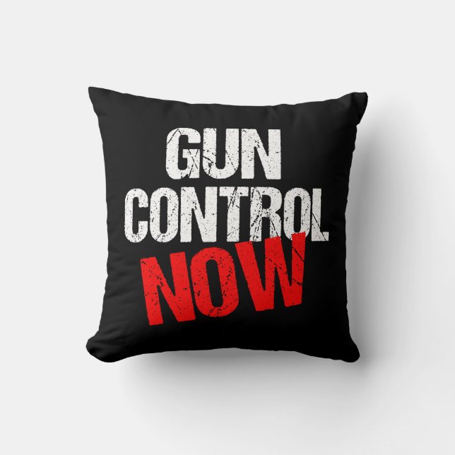 Coussin Contrôle des armes maintenant (Recto)