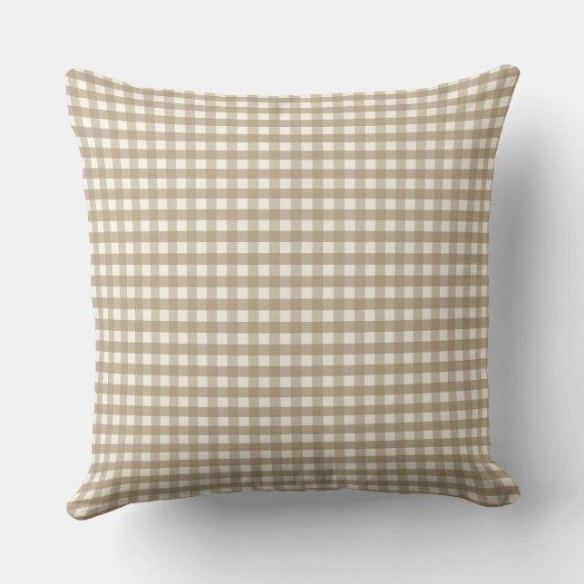 Coussin Contrôle En vichy neutre effectué (Verso)