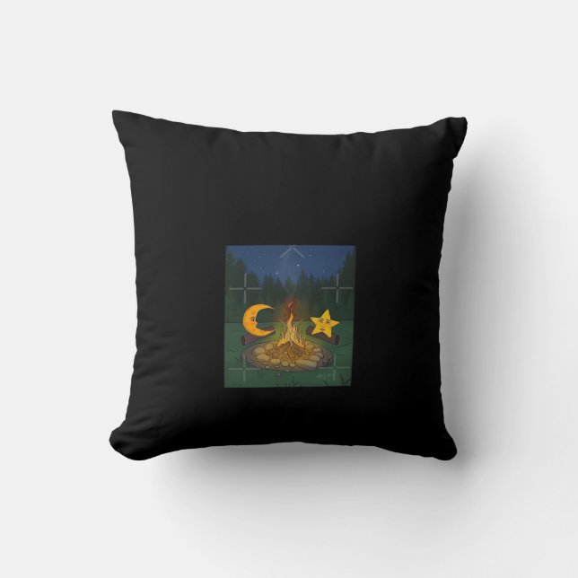 Coussin Conversation Entre La Lune Graphique (Recto)