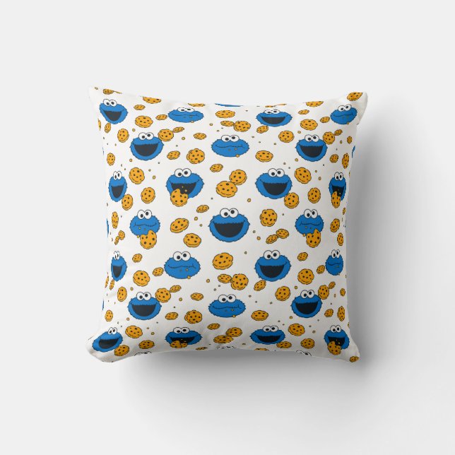 Coussin Cookie Monster | C est pour motif de cookie (Recto)