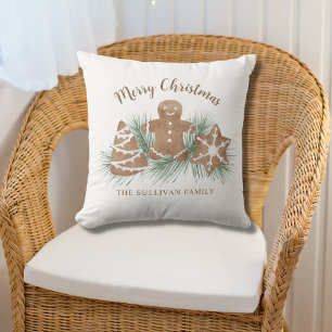 Coussin Cookies de pain d'épice de Noël personnalisés