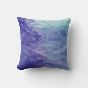 Coussin Cool Bleu Art Abstrait Peinture 3