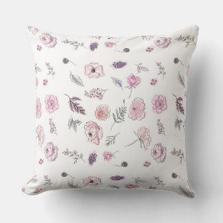 Coussin Cool Bohème Chic Floral Boho Girl Rose