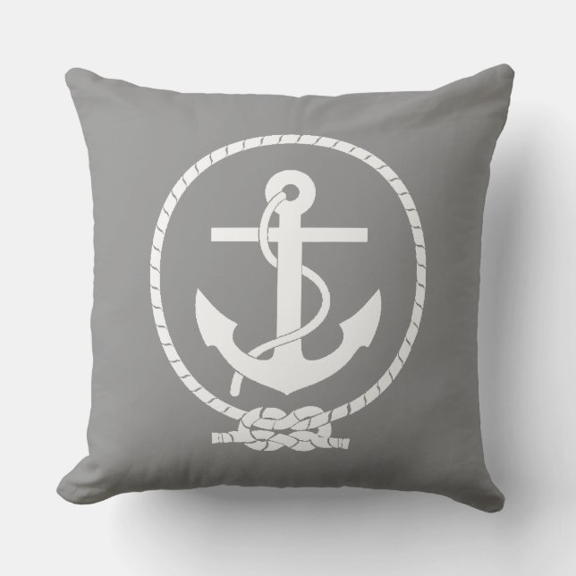 Coussin Cool Classic and Elegant Nautical Anchor (Recto)