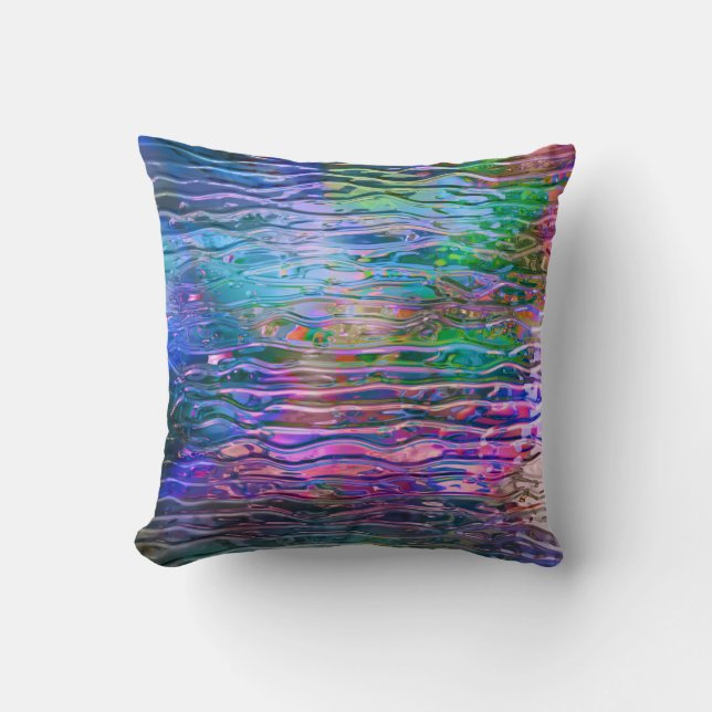 Coussin Cool Colorful Abstrait Melting Glass (Recto)