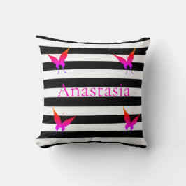 Coussin Cool, Extraordinaire, Bandes noires et blanches, P