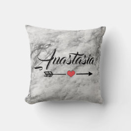 Coussin Cool, Extraordinaire, Marbre argenté avec ton nom