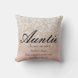 Coussin Cool, Extraordinaire, Rose Sparkly Tante