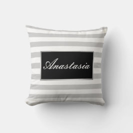 Coussin Cool, Extraordinaire, Silver Stripes blanchir votr