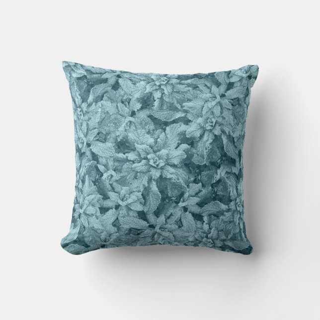 Coussin Cool Frosty Foliage-Turquoise (Recto)
