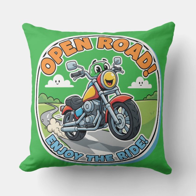 Coussin Cool Motorcycle-Adventurous Nursery Decor (Recto)