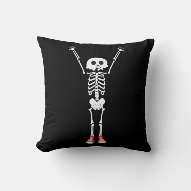 Coussin Cool Skeleton Halloween Design (Recto)