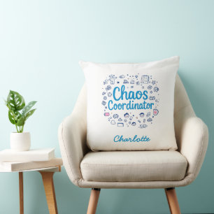 Coussin Coordinateur du chaos Drôle cadeau de la fête de