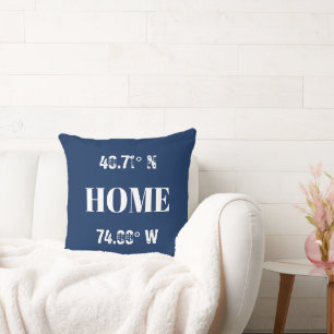 Coussin Coordonnées d'accueil personnalisées