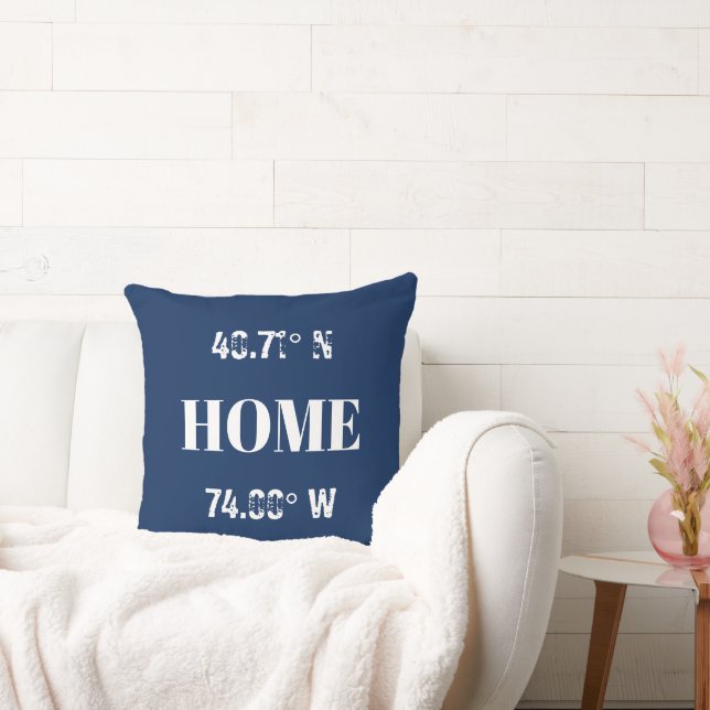 Coussin Coordonnées d'accueil personnalisées (Canapé)