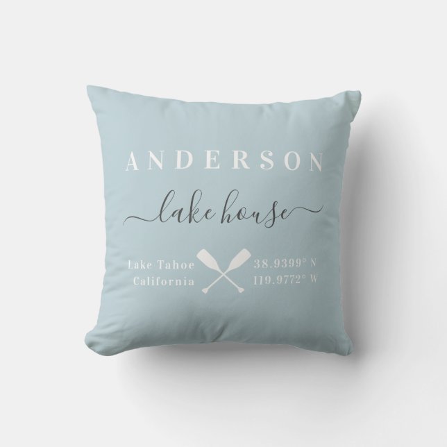 Coussin Coordonnées de l'endroit de la ville de Lake Mount (Recto)