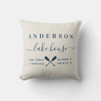 Coussin Coordonnées de l'endroit de la ville de Lake Mount
