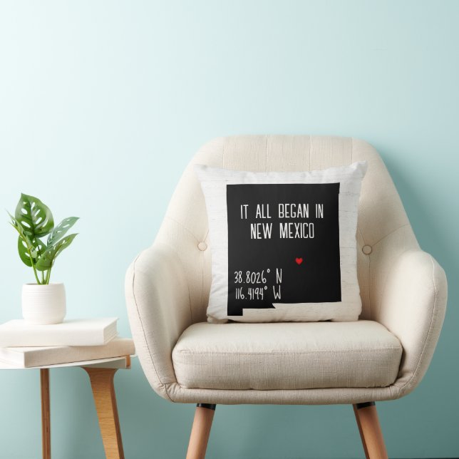 Coussin Coordonnées GPS du Nouveau-Mexique  (Chaise)