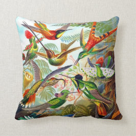 Coussin Copie 1904 de colibri d'Ernst Haeckel sur le