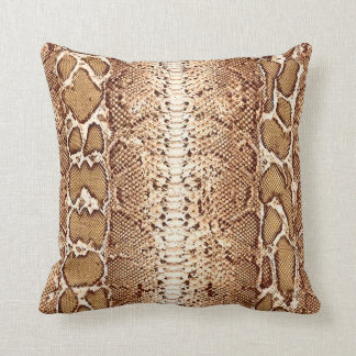 Coussin Copie Brown #1 de peau de serpent