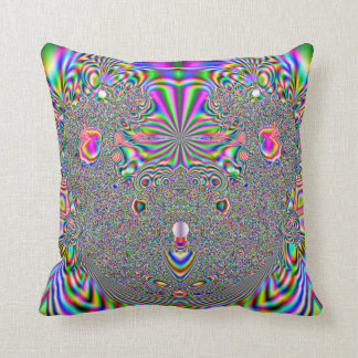 Coussin Copie de fractale d'ours de koala d'arc-en-ciel