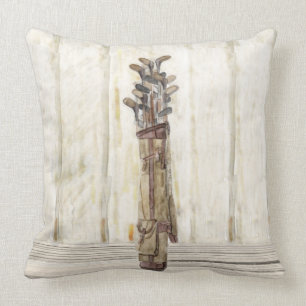 Coussin Copie de golf d'aquarelle, carreau 20x20 de coton