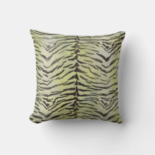 Coussin Copie de peau de tigre en chaux Chartreuse
