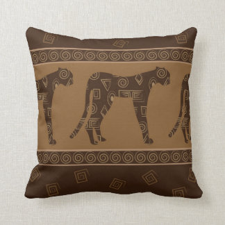 Coussin Copie de textile de léopard dans le brun et le Tan