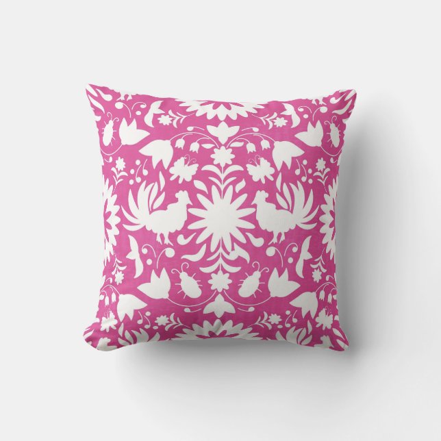 Coussin Copie d'Otomi, carreau rose et blanc lumineux de (Recto)