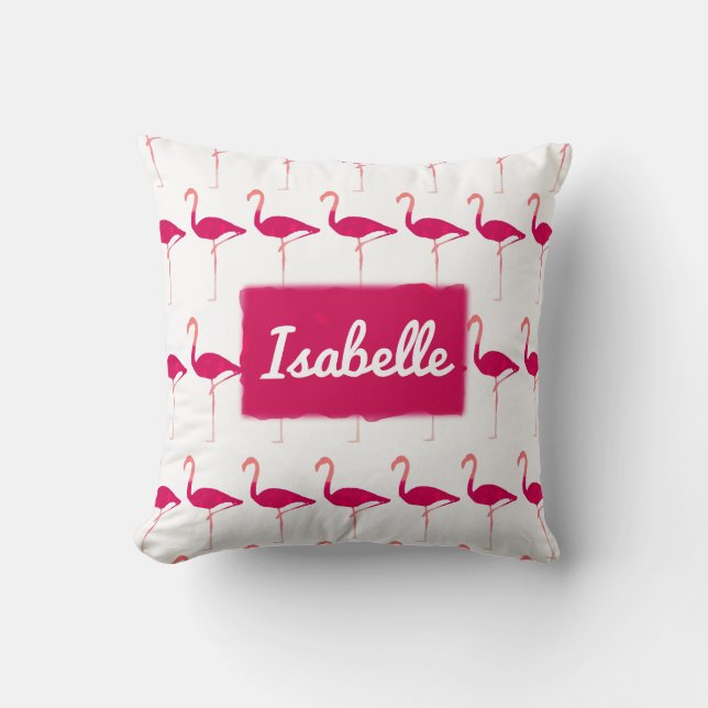 Coussin Copie graphique rose lumineuse personnalisée de (Recto)