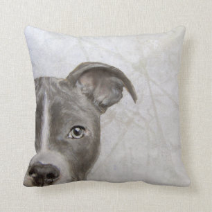Coussin Copie originale de peinture de Pitbull par Miart