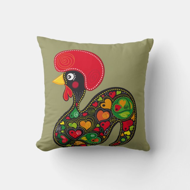 Coussin Coq de Barcelos nr02 - Galo de Barcelos (Recto)
