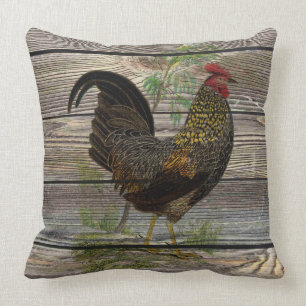 Coussin Coq de campagne rustique