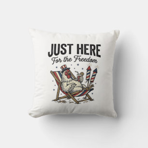 Coussin Coq de la Liberté Drôle Vintage Chemise Patriotiqu