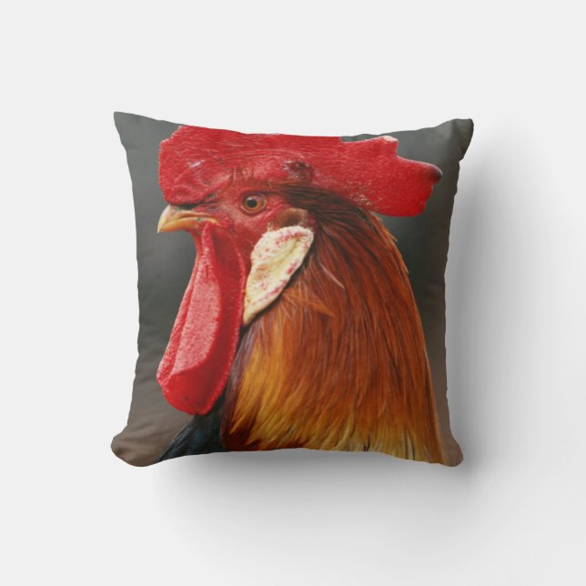 Coussin Coq domestique de basse-cour (Recto)