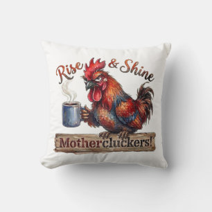 Coussin Coq Grognon Levez-vous et Brillez Bande de Mères P