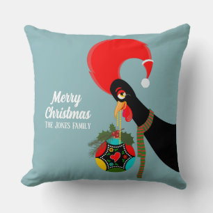 Coussin Coq portugais et saint Bauble de Noël