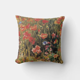 Coussin Coquelicots par Robert Vonnoh, Impressionnisme vin