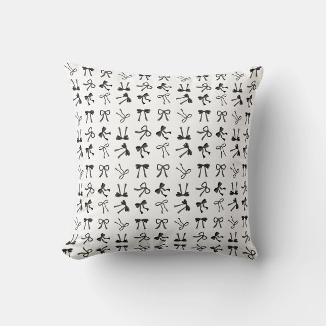 Coussin Coquette black Bows (Recto)
