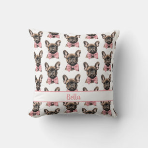 Coussin Coquette Frenchie Nom costumizable