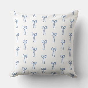 Coussin Coquette Little Bow Bleu Grandmillenial