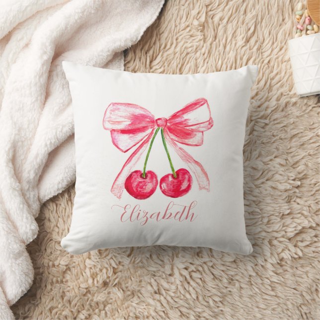Coussin Coquette Prépa Rose Ruban Bébé Fille Enfants Aquar (Couverture)